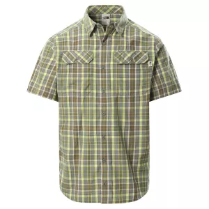 2: The North Face Mens S/S Pine Knot Shirt  (GREEN (AGAVE GREEN PLAID) Small (S))
