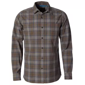 1: Royal Robbins Mens Trouvaille Plaid L/S  (BROWN (FALCON) Small (S))