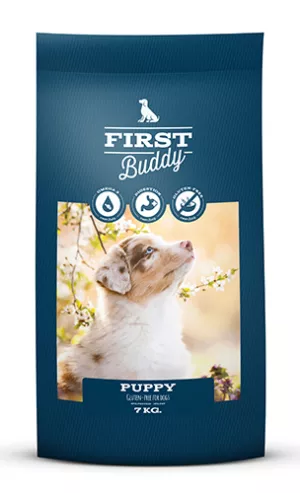 8: 7 kg First Buddy Puppy - hvalpefoder med and og kanin
