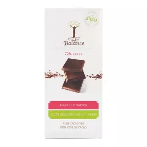4: Balance Stevia Chokolade Mørk Kakaonibs - 85 g
