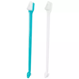14: Trixie tandbørster til hund, assorterede farver - 2 stk.