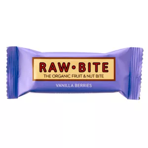 8: Rawbite Vanilla Berries - Laktose- og glutenfri frugt- og nøddebar Ø (50 g)