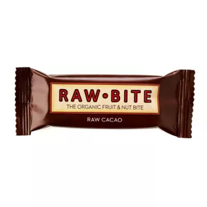 2: Rawbite Raw Cacao - Laktose- og glutenfri frugt- og nøddebar Ø (50 g)
