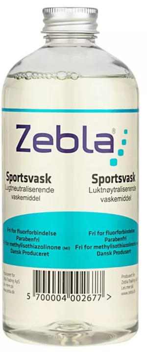 7: Zebla Sportsvask, 500 Ml M/ Parfume Unisex Tilbehør Og Udstyr Gennemsigtig 0,5