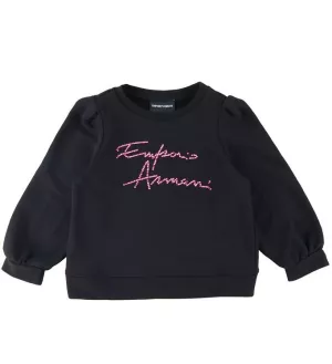 17: Emporio Armani Sweatshirt - Sort m. Pink/Similisten - 14 år (164) - Emporio Armani Sweatshirt