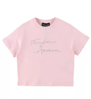 1: Emporio Armani T-Shirt - Rosa m. Sølv/Similisten - 12 år (152) - Emporio Armani T-Shirt