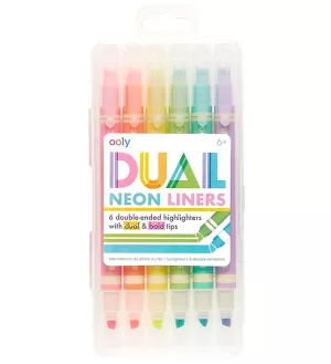 13: Ooly Overstregningstuscher - 6 Stk - Dual Liner Neon Highlighter - OneSize - Ooly Tusch