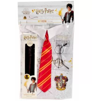 11: Harry Potter Udklædning Sæt - Tryllestav, Briller + Slips