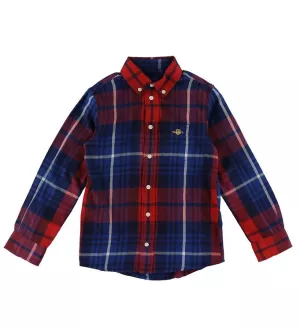 2: GANT Skjorte - Plaid Flannel - Ruby Red - 15 år (170) - GANT Skjorte