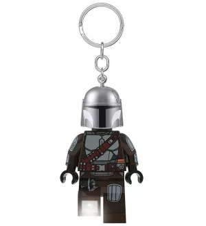 3: Lego Star Wars - Nøglering Med Lys - The Mandalorian - 9 Cm