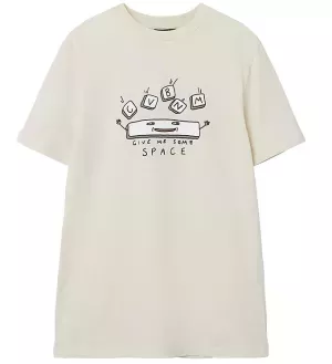 2: LMTD T-shirt - NlmRespace - Turtledove m. Tastatur - 11-12 år (146-152) - LMTD T-Shirt