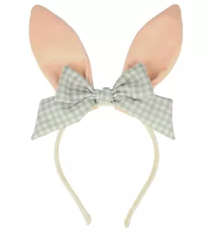 4: Meri Meri Hårbøjle - Velvet Bunny Ears - OneSize - Meri Meri Udklædning