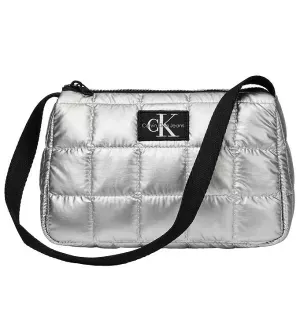 1: Calvin Klein Skuldertaske - Quilted Shoulder Bag - Silver