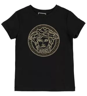 16: Young Versace T-shirt - Sort m. Medusa/Nitter - 6 år (116) - Versace T-Shirt
