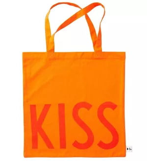 5: Design Letters Shopper - Kiss - Orange - OneSize - Design Letters Taske