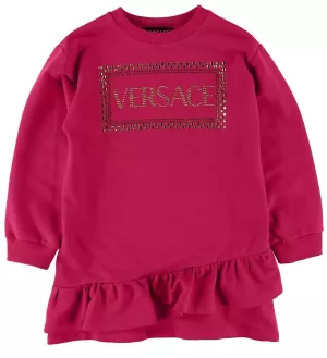 12: Versace Sweatkjole - Fuchsia m. Nitter - 10 år (140) - Versace Kjole
