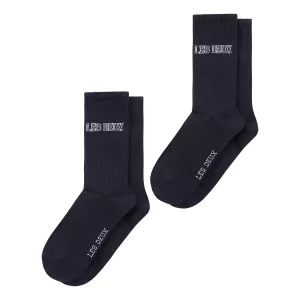 4: Les Deux - Blake 2-pack socks - Accessories til herre - Blå - 43-46
