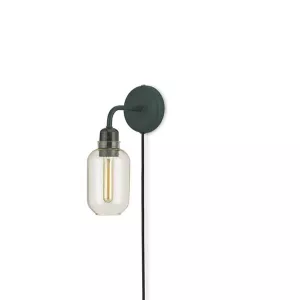 6: Amp væglampe - Guld/Grøn marmor