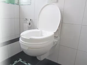 1: Toiletforhøjer til væghængt toilet (10 cm)
