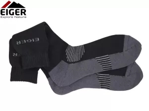 2: Eiger Alpina Sock Black/Grey-44/47