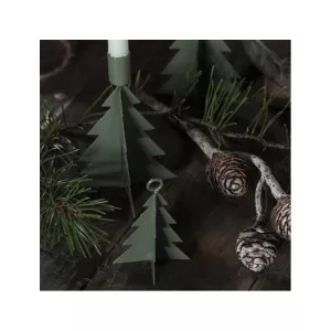 10: Juletræ til ophæng metal army grøn - Ib Laursen