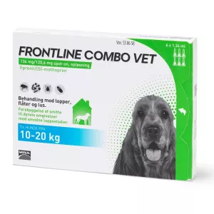 9: Frontline Combo Vet - hund - 10-20 kg - 6 pipetter