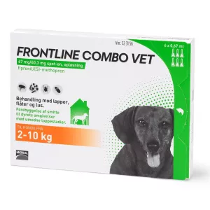 8: Frontline Combo Vet - hund - 2-10 kg - 6 pipetter