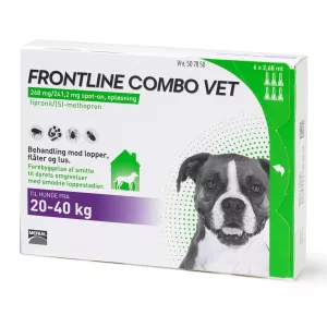5: Frontline Combo Vet - hund - 20-40 kg - 6 pipetter