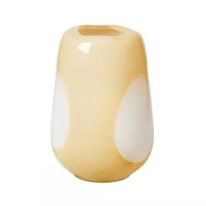 2: Ada dot, Vase, Mundblæst glas by Broste Copenhagen (D: 18 cm. x H: 26 cm., Gul)