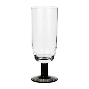 4: Nordic bistro, Champagneglas, Glas by Broste Copenhagen (D: 6 cm. x H: 16 cm., Klar/Sort)