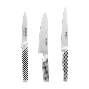 1: Global Global G-551524R knivsæt, 3 knive Rustfrit stål