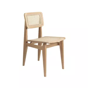 9: Gubi C-Chair stol oak oiled, rattan