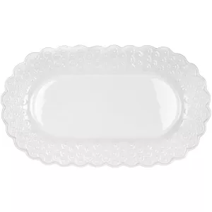10: PotteryJo Ditsy ovalt serveringsfad White (hvid)
