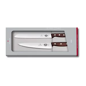 9: Victorinox Wood knivsæt brødkniv & kokkekniv Rustfrit stål/Ahorn