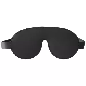 6: Obaie Ægte Læder Premium Blindfold      - Sort - One Size