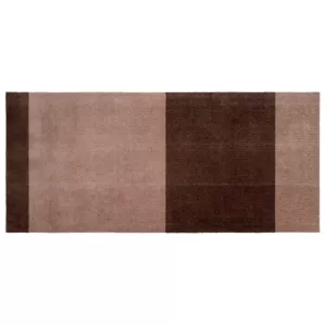 18: Smudsmåtte Stripe/horisontal 90x200cm | Sand/brun Fra Tica Copenhagen