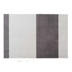 17: Smudsmåtte Stripe/horisontal 90x130cm | Steel/light Grey Fra Tica Copenhagen