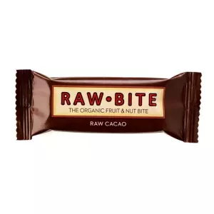 10: Rawbite Raw Cacao - Laktose- og glutenfri frugt- og nøddebar Ø (50 gr)