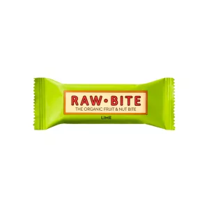 6: Rawbite Lime - Laktose- og glutenfri frugt- og nøddebar Ø (50 gr)