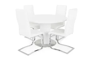 5: Cubic Spisebordssæt M. 4 Cibus Spisebordsstole