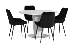 3: Cubic Spisebordssæt M. 4 Alsarp Spisebordsstole